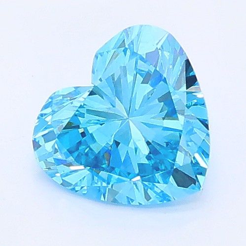 0.72 CT Fancy Vivid Blue HEART