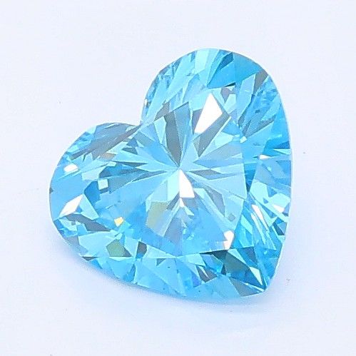0.64 CT Fancy Vivid Blue HEART