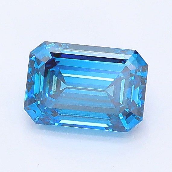 0.88 CT Fancy Vivid Blue EMERALD