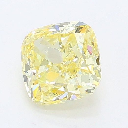 0.91 CT Fancy Yellow CUSHION MODIFIED