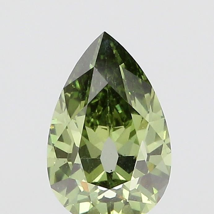 1.0 CT Fancy Vivid Green PEAR