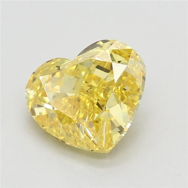 1.51 CT Fancy Vivid Yellow HEART