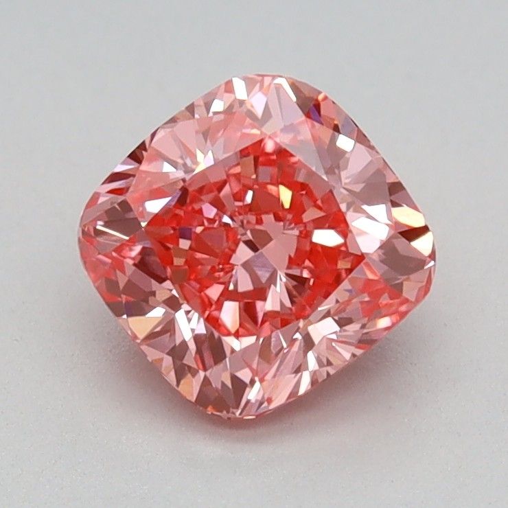 0.84 CT Fancy Vivid Pink CUSHION MODIFIED