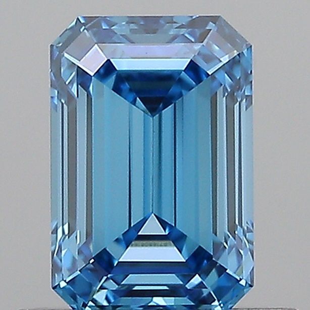 0.73 CT Fancy Vivid Blue EMERALD