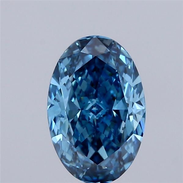 1.34 CT Fancy Vivid Blue OVAL