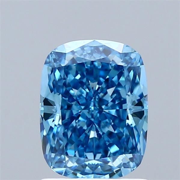 1.58 CT Fancy Vivid Blue CUSHION MODIFIED