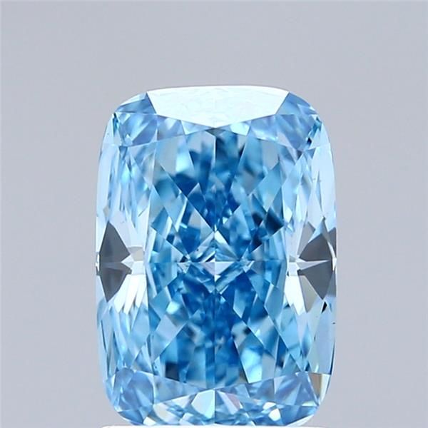 1.86 CT Fancy Vivid Blue CUSHION MODIFIED