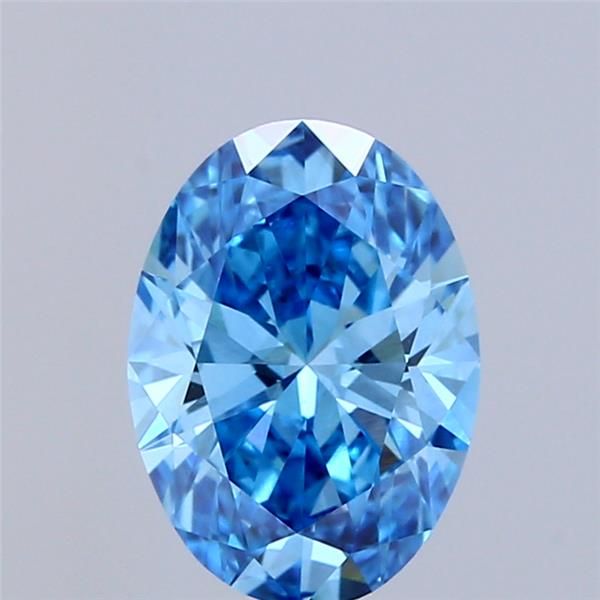 1.55 CT Fancy Vivid Blue OVAL