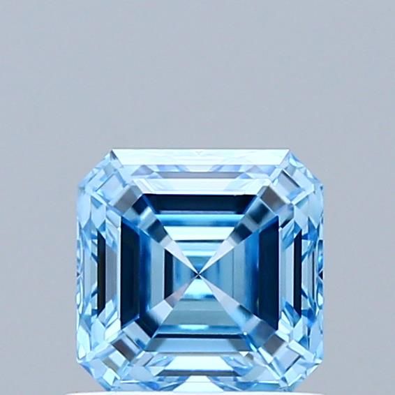 0.96 CT Fancy Vivid Blue SQUARE EMERALD