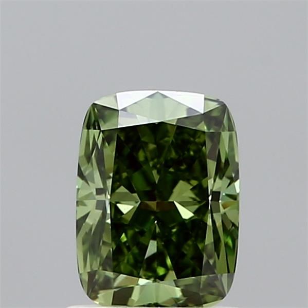 1.01 CT Fancy Vivid Green CUSHION BRILLIANT