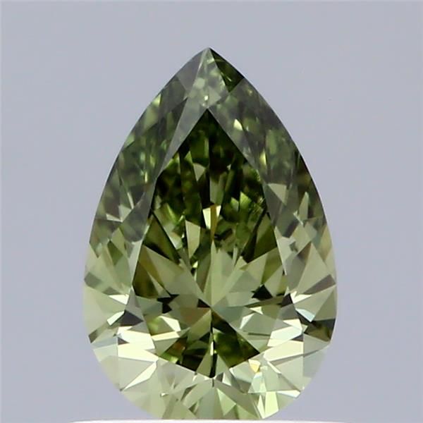 0.74 CT Fancy Vivid Green PEAR