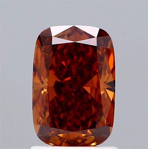 1.52 CT Fancy Vivid Orange CUSHION BRILLIANT