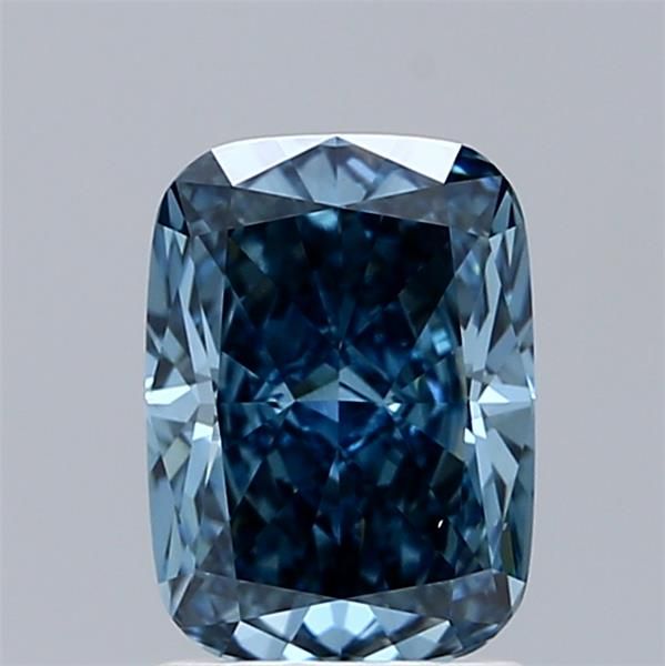 1.61 CT Fancy Vivid Blue CUSHION BRILLIANT