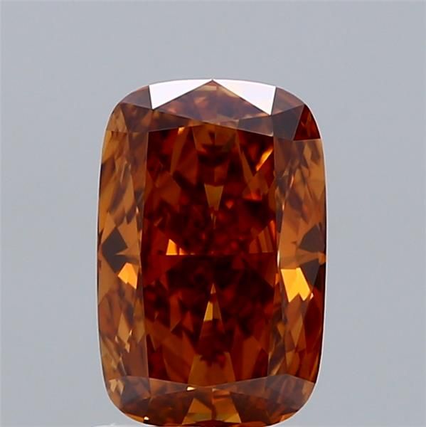1.51 CT Fancy Deep Orange CUSHION BRILLIANT