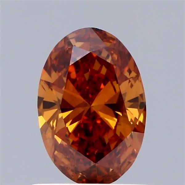 0.55 CT Fancy Intense Orange OVAL