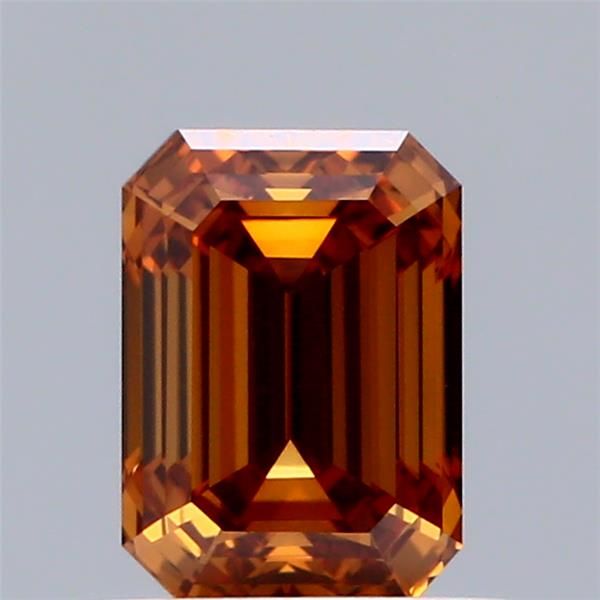 0.86 CT Fancy Vivid Brownish Orange EMERALD