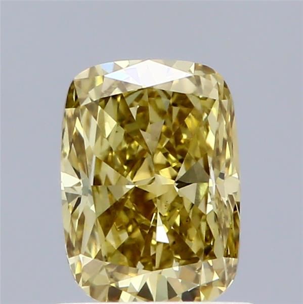 0.93 CT Fancy Intense Yellow CUSHION BRILLIANT