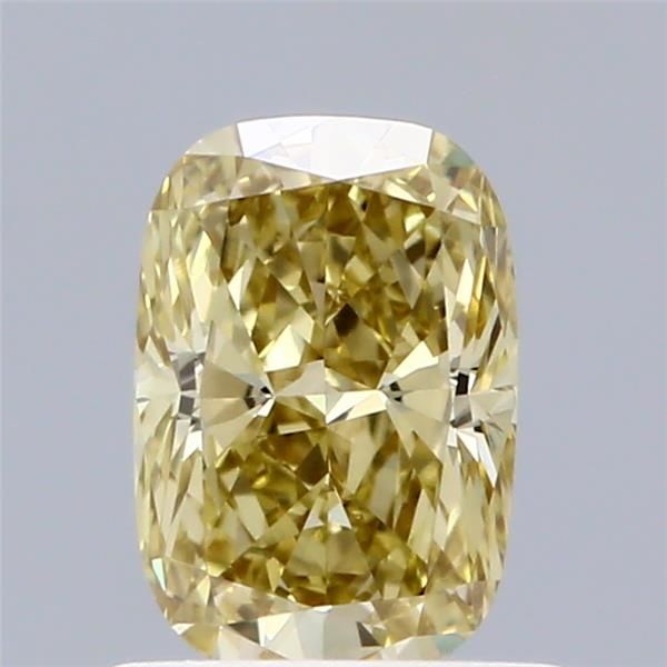 0.78 CT Fancy Intense Yellow CUSHION BRILLIANT