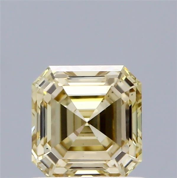 0.84 CT Fancy Light Yellow ASSCHER
