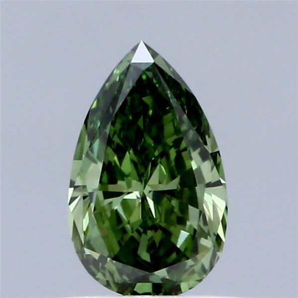 0.54 CT Fancy Vivid Green PEAR