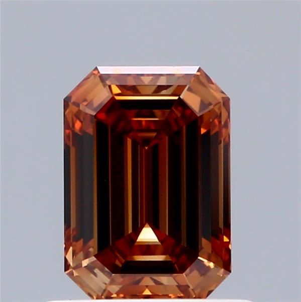 0.74 CT Fancy Intense Brownish Orange EMERALD