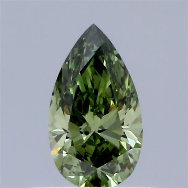 0.32 CT Fancy Vivid Green PEAR