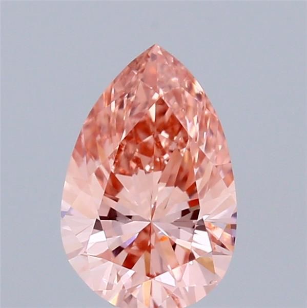 0.68 CT Fancy Intense Brown Pink PEAR