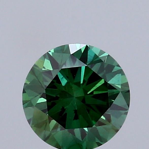0.59 CT Fancy Vivid Green ROUND
