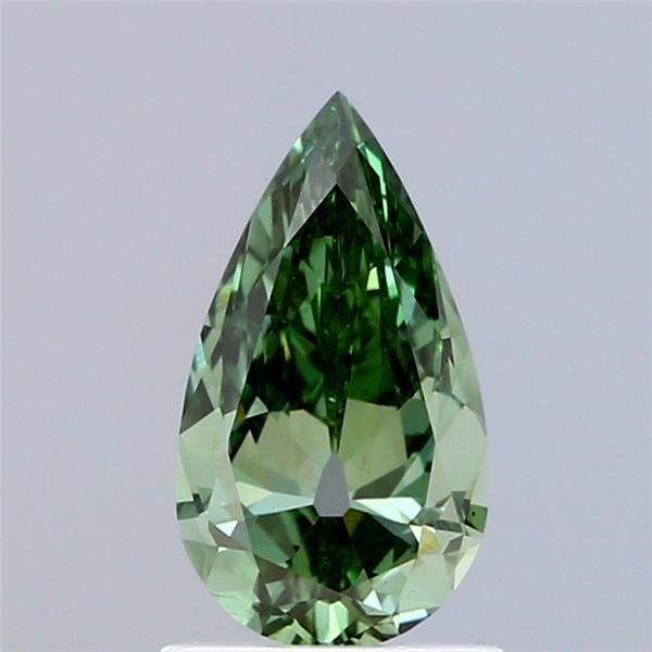 1.0 CT Fancy Vivid Green PEAR