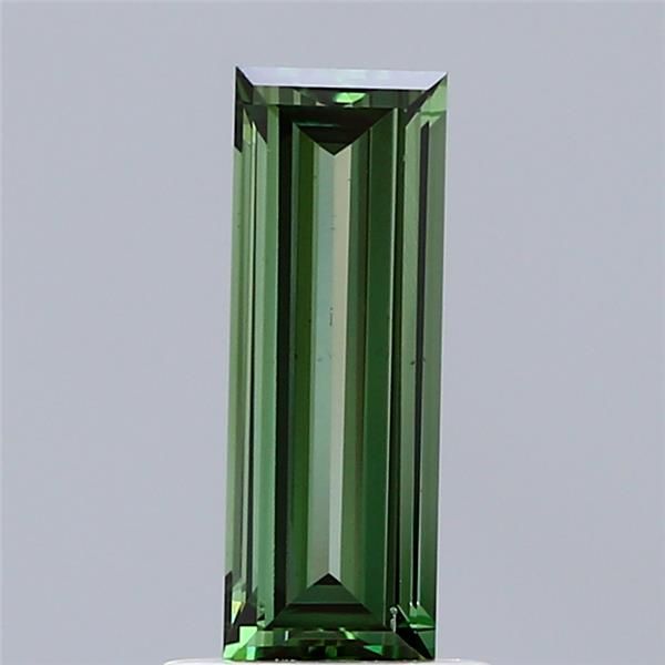 0.97 CT Fancy Vivid Green BAGUETTE