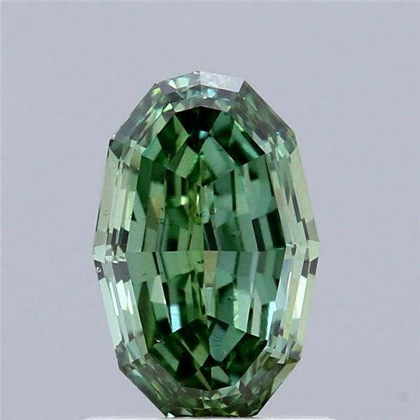 0.83 CT Fancy Vivid Green CUSHION