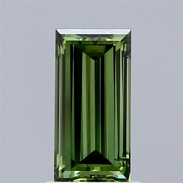 1.09 CT Fancy Vivid Green BAGUETTE