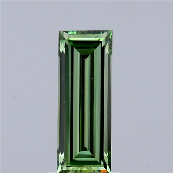 0.93 CT Fancy Vivid Green BAGUETTE