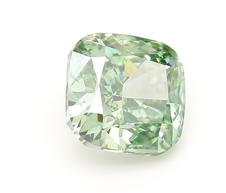 1.54 CT Fancy Vivid Green CUSHION MODIFIED