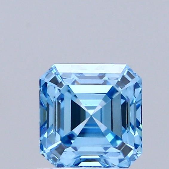 0.9 CT Fancy Vivid Blue ASSCHER