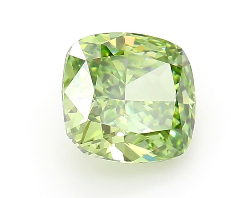 1.03 CT Fancy Vivid Green CUSHION MODIFIED