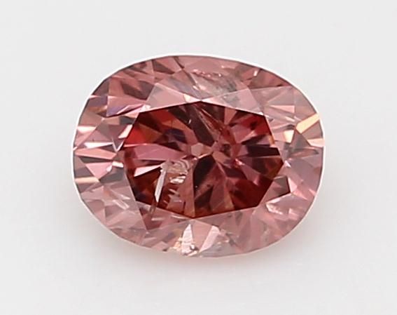 Diament 0.26 ct Fancy Deep Orangey Pink/