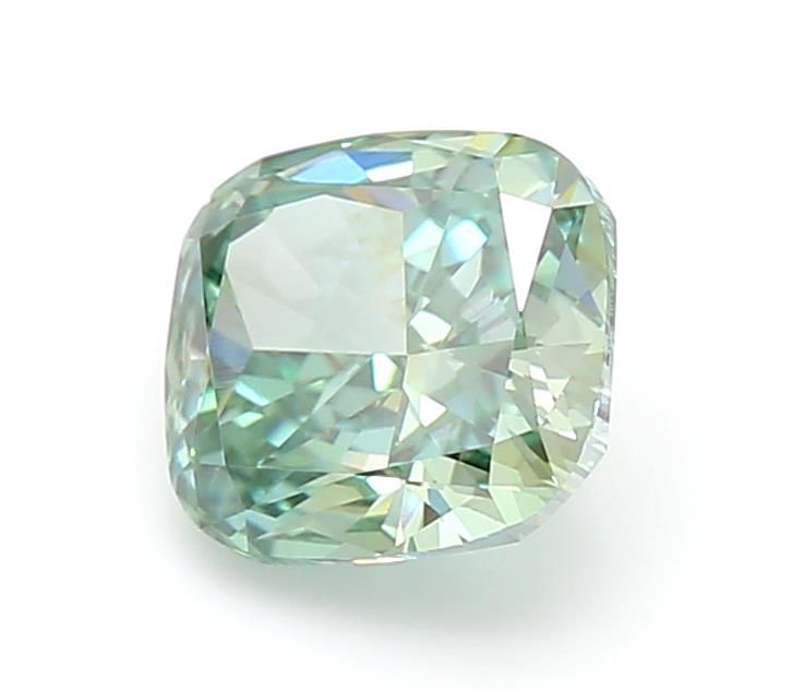 1.05 CT Fancy Vivid Green CUSHION MODIFIED