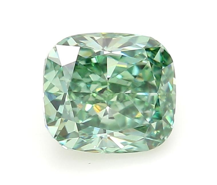1.05 CT Fancy Vivid Green CUSHION MODIFIED