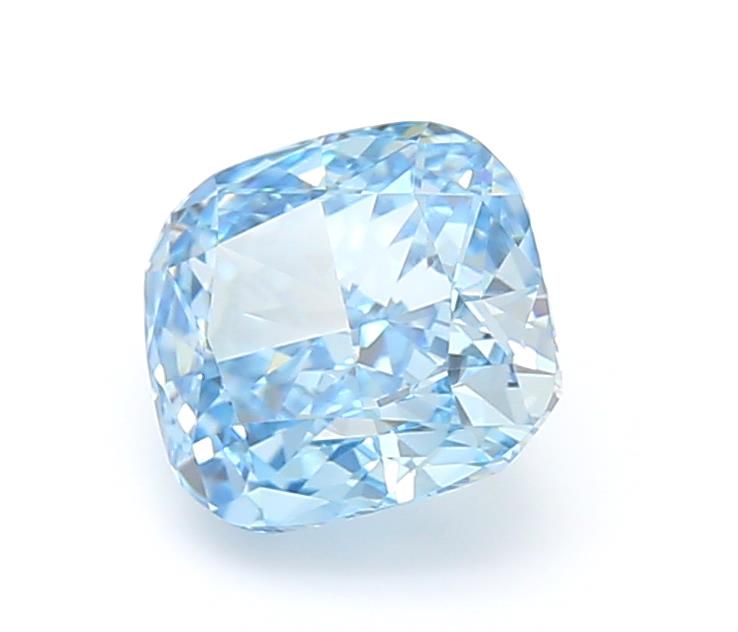 1.04 CT Fancy Vivid Blue CUSHION MODIFIED