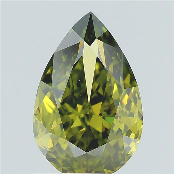 1.0 CT Fancy Vivid Green PEAR