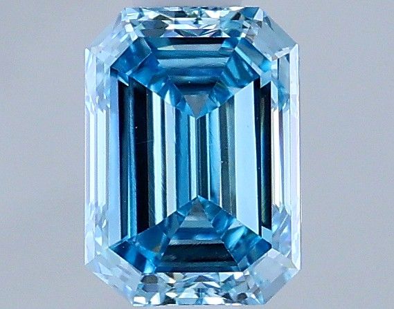 0.7 CT Fancy Vivid Blue EMERALD