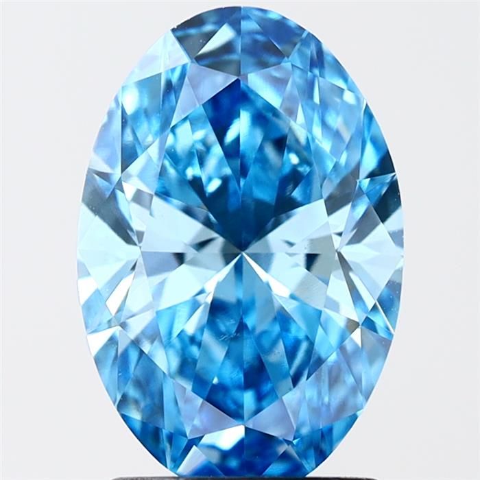 2.0 CT Fancy Vivid Blue OVAL
