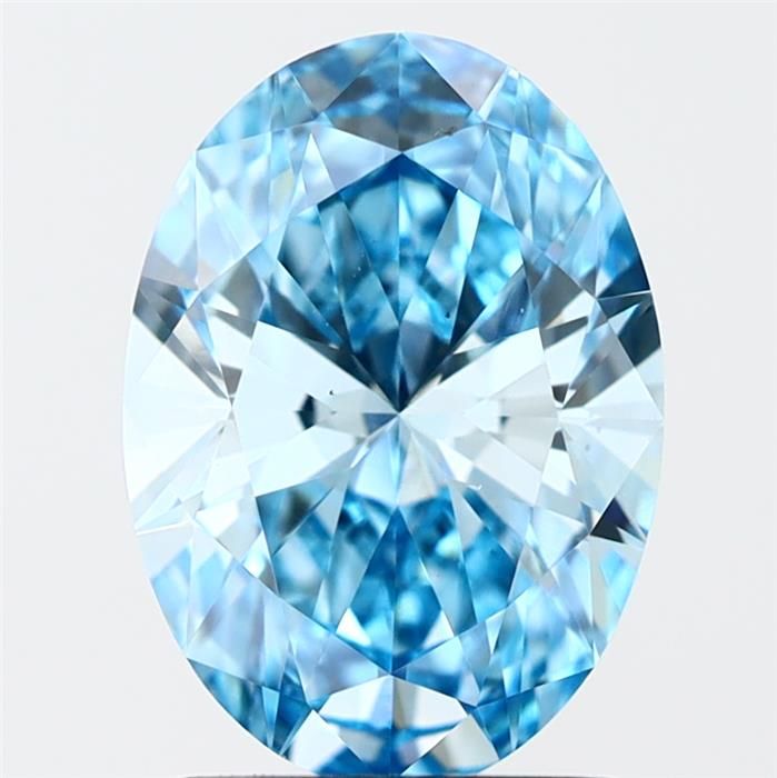 2.01 CT Fancy Vivid Blue OVAL