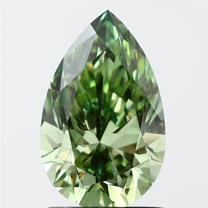 1.47 CT Fancy Vivid Green PEAR