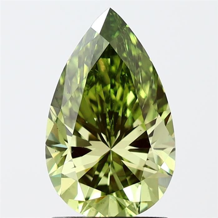 1.74 CT Fancy Vivid Green PEAR
