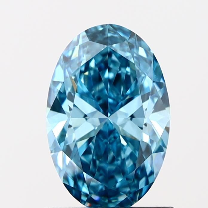 1.02 CT Fancy Vivid Blue OVAL