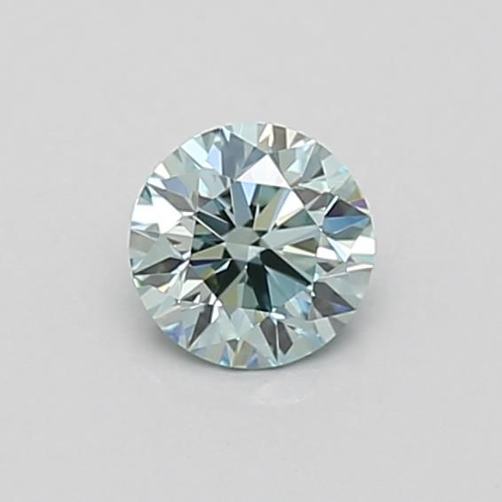 0.3 CT Fancy Vivid Blueish Green ROUND