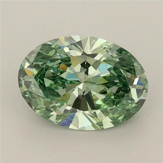 1.0 CT Fancy Vivid Green OVAL