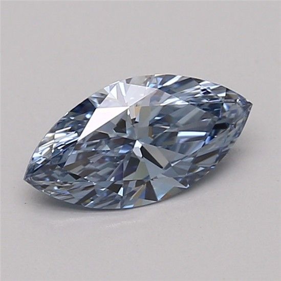 0.66 CT Fancy Vivid Blue MARQUISE